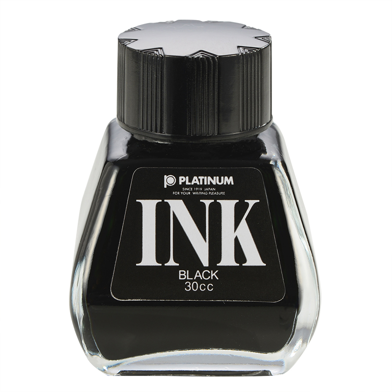 白金(Platinum)INK-400墨水黑色 染料型不堵笔墨水