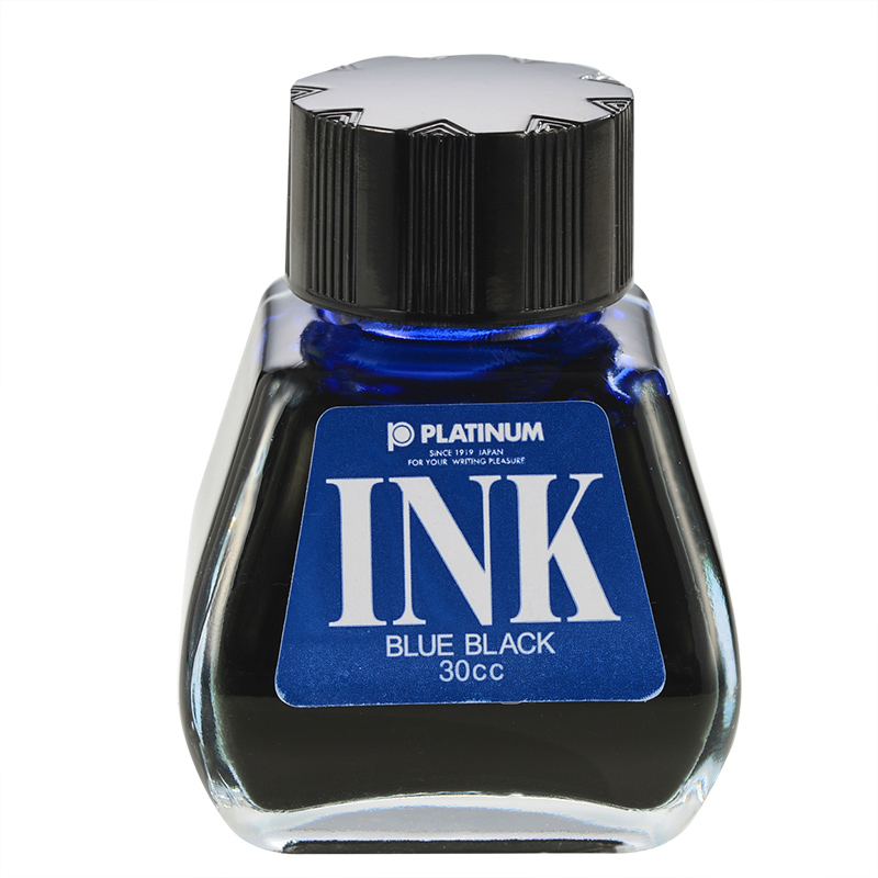 白金(Platinum)INK-400墨水蓝黑色 染料型不堵笔墨水