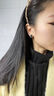 禾匠山茶花耳釘女2023年新款潮流耳環(huán)小眾設(shè)計(jì)感耳飾輕奢簡(jiǎn)約耳墜 黑色耳夾款（無(wú)耳洞） 曬單實(shí)拍圖