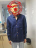 皮爾卡丹牛仔襯衫男薄款夏季長(cháng)袖上衣外套男潮流寬松大碼棉質(zhì)男士襯衣外穿 新深藍 【純棉單袋翻領(lǐng)】 L 120-125斤 曬單實(shí)拍圖