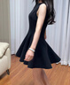 GARNUO黑色連衣裙子女夏季2025新款法式小個(gè)子高級(jí)感收腰無(wú)袖小黑裙短裙 黑色 M 【101-110斤】 曬單實(shí)拍圖