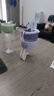 物生物（RELEA）玻璃杯咖啡杯吸管水杯女士高顏值耐高溫花茶杯宿舍辦公室便攜杯子 360ml 木槿紫【高硼硅玻璃】 曬單實(shí)拍圖