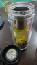 萬(wàn)象（WANXIANG）雙層玻璃杯男女士泡茶杯高檔商務(wù)辦公大容量隔熱車(chē)載便攜耐熱水杯 V304-鋼本色-【拉絲款】410ml 曬單實(shí)拍圖