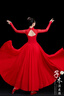 古典舞演出服女飄逸中國(guó)風(fēng)合唱團(tuán)服裝歌伴舞長(zhǎng)裙大氣開場(chǎng)舞大擺裙 紅色 L 曬單實(shí)拍圖