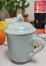 東道汝窯河南非遺茶杯帶蓋陶瓷辦公杯高端茶具開片可養(yǎng)汝瓷泡茶杯 新如意杯 450ml 天青色 曬單實(shí)拍圖