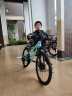 千里达（TRINX）K014山地自行车双碟刹避震前叉碟刹学生自行车青少年童车山地车 K014-24*12*白蓝 实拍图