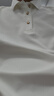 PRIDEME夏季薄款華夫格白色polo衫男短袖修身商務休閑翻領男士半袖上衣服 BNS2232-白色 XL【體重建議：130-150斤】 曬單實拍圖