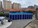 拉皮卡帆布魚池帶測過濾系統(tǒng)防水布養(yǎng)魚池專用錦鯉家用帆布池刀刮布水池 框架式高度1.2米含測過濾 寬3米長5米 曬單實拍圖