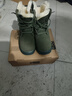 儀標全牛皮東北羊毛靴冬季加絨加厚雪地靴羊皮毛一體保暖戶(hù)外棉鞋男 908羊毛靴軍綠色 43 曬單實(shí)拍圖