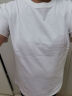 浪莎短袖T恤女纯棉夏季打底衫黑白纯色圆领修身T恤上衣 白色 XL 实拍图