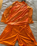 KELME/卡爾美足球守門員服長(zhǎng)袖套裝男透氣吸汗比賽訓(xùn)練門將服印制 亮橙 L/175 曬單實(shí)拍圖