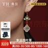 唐后和田玉耳環(huán)女東方古典新中式復(fù)古耳墜925銀耳飾送媽媽生日禮物 古法金色 曬單實(shí)拍圖