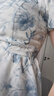 百圖betu女裝夏季新款連衣裙法式方領(lǐng)印花泡泡袖連衣裙女2406T48 藍色 M 曬單實(shí)拍圖