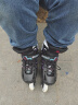 美洲狮（COUGAR ）成人可调码数轮滑鞋直排轮溜冰鞋 黑红M码 实拍图