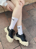 CHERY KALLY輕奢厚底增高休閑鞋女2025新款高級感復(fù)古潮流真皮舒適板鞋 CHERY&KALLY 黑色 -增高6cm 37 曬單實拍圖