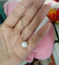 滴水成珠南珠世家正圓形淡水珍珠吊墜925銀項鏈路路通 送女友送愛(ài)人送閨蜜 9-10mm白色珍珠 曬單實(shí)拍圖