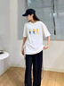 米子旗休閑褲子女裝春秋季直筒2025新款小個子寬松高腰舒適運動長褲 黑色 M 95-108斤 曬單實拍圖