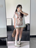 紫涵（ZIHAN）紫涵萌寵兔子印花T恤女夏季可愛少女風(fēng)減齡寬松短袖上衣 白色 M 曬單實拍圖