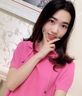 純色短袖帶帽T恤薄款上衣女2025春季新款寬松顯瘦套頭針織衫帽衫 粉紅色-短 L 曬單實(shí)拍圖