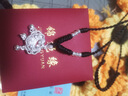 錦繩緣999足銀福鎖長(zhǎng)命鎖項(xiàng)鏈女平安鎖吊墜寶寶兒童小銀鎖大人毛衣鏈?zhǔn)止ぞ幙棐炀幚K銀飾品生日禮物 【小號(hào)約5克】福字銀鎖+6銀珠黑繩 曬單實(shí)拍圖