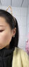禾匠山茶花耳釘女2023年新款潮流耳環(huán)小眾設(shè)計(jì)感耳飾輕奢簡(jiǎn)約耳墜 黑色耳夾款（無(wú)耳洞） 曬單實(shí)拍圖