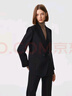 朗姿法式羊毛通勤職業(yè)西服外套新款黑色短款西裝正裝氣質(zhì)女高級感 黑色2 S 曬單實(shí)拍圖