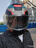 LS2摩托車(chē)頭盔男女機車(chē)雙鏡片全盔賽車(chē)四季通用防霧FF808 啞黑蘭紅曲徑-贈冰絲頭套+防霧貼 XL（建議57-58頭圍） 曬單實(shí)拍圖