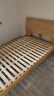 源氏木语 全实木床现代简约橡木大床北欧小户型卧室夜灯双人床 原木色低铺单床1.2*2m 实拍图