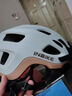INBIKE【清倉特惠】自行車騎行頭盔帶風(fēng)鏡頭盔男女通用兼容近視眼鏡 米白杏 風(fēng)鏡+尾燈+帽檐+19孔透氣 適合頭圍(54-60cm) 曬單實(shí)拍圖