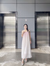 香影漸變暈染吊帶連衣裙女2025夏季新款超好看海邊度假雪紡v領(lǐng)裙 粉紅 S 曬單實(shí)拍圖
