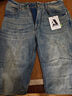 ABLE JEANS【直筒滑板褲】春夏新款休閑直筒寬松水洗牛仔褲男士 【酷爽】淺黃泥藍 32 /32 曬單實(shí)拍圖