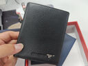 七匹狼錢(qián)包男真皮短款簡(jiǎn)約男士商務(wù)錢(qián)夾頭層牛皮夾子爸爸豎款卡包潮牌 款三黑色銀色標 曬單實(shí)拍圖