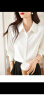 皮尔卡丹（pierre cardin） 衬衫女2024春季新款女装时尚韩版通勤简约休闲长袖白色上衣女 白色 L （建议110-120斤） 实拍图