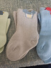 十月结晶婴儿袜3双亲肤柔软男女宝宝新生儿可爱超萌四季袜 绿+灰+蓝 实拍图