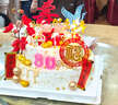 京集雙層祝壽生日蛋糕同城配送送爸媽聚會(huì )新鮮水果當天送到10+8英寸 曬單實(shí)拍圖