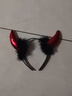 惡魔牛角頭扣發(fā)箍 萬(wàn)圣節節裝飾頭飾舞會(huì )派對道具牛角頭飾 紅色金銀布小牛角 均碼 曬單實(shí)拍圖