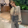 瑪菲萱小香風(fēng)套裝女春秋新款小個(gè)子洋氣減齡時(shí)尚休閑闊腳褲兩件裝女 上衣+褲子 一整套 L 建議110-125斤 曬單實(shí)拍圖