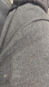 百鹊亭（BAIQUETING）裤子男春夏季复古牛仔裤男直筒宽松潮牌阔腿裤美式高街休闲长裤子 黑灰色 XL 实拍图