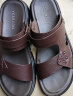 意尔康男鞋软底透气户外休闲拖鞋两用沙滩鞋男士凉鞋 96559W 棕色 44 实拍图