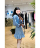 MO&Co.【会员专享福利】Acler设计师联名系列捏褶条纹衬衫连衣裙设计感 蓝白条色 M/165 晒单实拍图