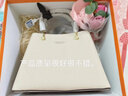 奈佰琪（NaiBaiQi）七夕情人節(jié)禮物女士包包百搭單肩包女包簡(jiǎn)約手提包斜跨包 送女友 5758米白 禮盒裝+玫瑰花 曬單實(shí)拍圖