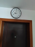 康巴丝（Compas）挂钟客厅 简约钟表客厅石英钟表挂墙时钟 30CM直径 c2866 黑色 实拍图