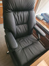 震旦電動(dòng)老板椅可躺真皮大班椅電腦辦公椅舒適書(shū)房商務(wù)舒適久坐椅 沉穩黑（頭層牛皮） CECG-02H 曬單實(shí)拍圖