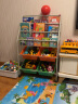 欧丽雅儿童书架简易家用落地宝宝玩具收纳架幼儿园图书架塑料卡通绘本架 书架（4盒） 实拍图
