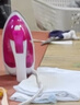 優(yōu)爾YOUo迷你電熨斗手工家用蒸汽手持小型干濕兩用便攜宿舍學(xué)生燙斗 特氟龍底板 櫻花粉 曬單實(shí)拍圖