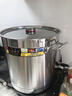 箐旺不銹鋼湯桶帶蓋商用家用鹵桶大湯桶水桶電磁爐用復底小湯鍋電磁爐 超厚4.0-35*35湯桶 35cm 曬單實(shí)拍圖