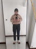 朵沐縵牛仔褲女春秋新款高腰哈倫褲時尚百搭長褲寬松顯瘦顯高蘿卜老爹褲 18117 深藍色單款 L 曬單實拍圖