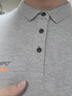 SRSW T恤男短袖polo領(lǐng)夏季新款寬松冰絲棉男裝商務(wù)休閑百搭翻領(lǐng)短袖 灰色 2XL 建議135-150斤 曬單實(shí)拍圖