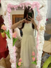 格邏恩（GELUOEN）新品連衣裙2024夏季新款女裝氣質(zhì)女神范荷葉邊收腰仙女法式長裙子 圖片色 均碼【可備注碼數(shù)】 曬單實拍圖