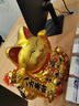 金色招財(cái)貓大號招財(cái)貓擺件自動搖手店鋪開業(yè)禮品收銀前臺辦公室陶瓷發(fā)財(cái)貓 1014-14  16寸（高34厘米） 插電電池兩用 搖手 曬單實(shí)拍圖